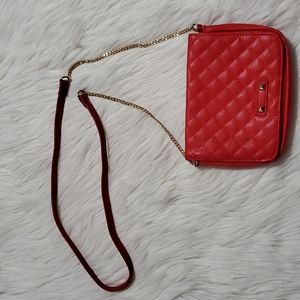 Red shoulder bag
